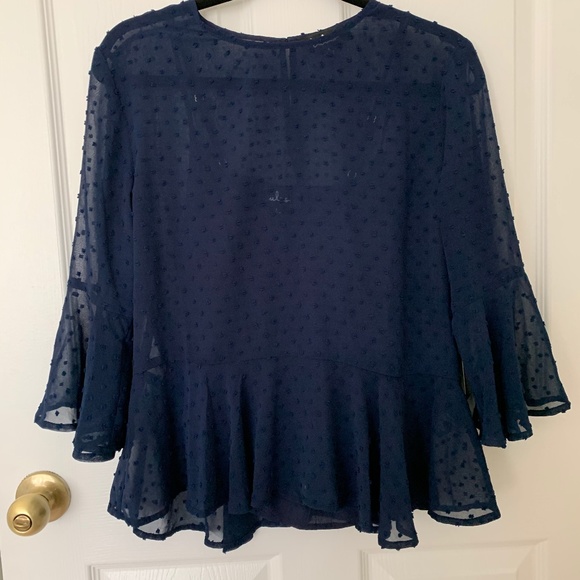Lulus Tops - Lulu's Navy Blue Blouse Size Large
